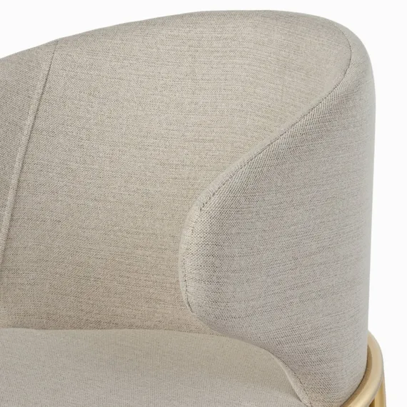 Стул Silva, светло-бежевый, золотые ножки