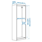 Каркас гардероба - IKEA PAX, 100x58x236 см, темно-серый ПАКС ИКЕА