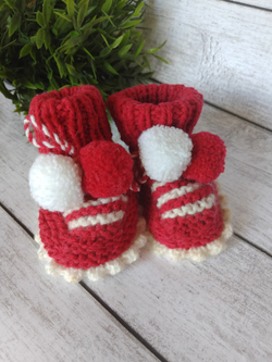 Пинетки с помпонами