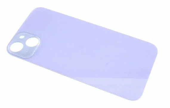 Задняя крышка для iPhone 14 (Фиолетовая) с большим вырезом под камеру
