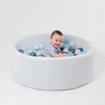 Romana Airpool MAX Детский сухой бассейн (серый с розовыми шариками)