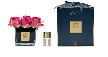 nan SQUARE 9 ROSE magenta blackБукет Cote Noire Розовый / Черный / Золотой