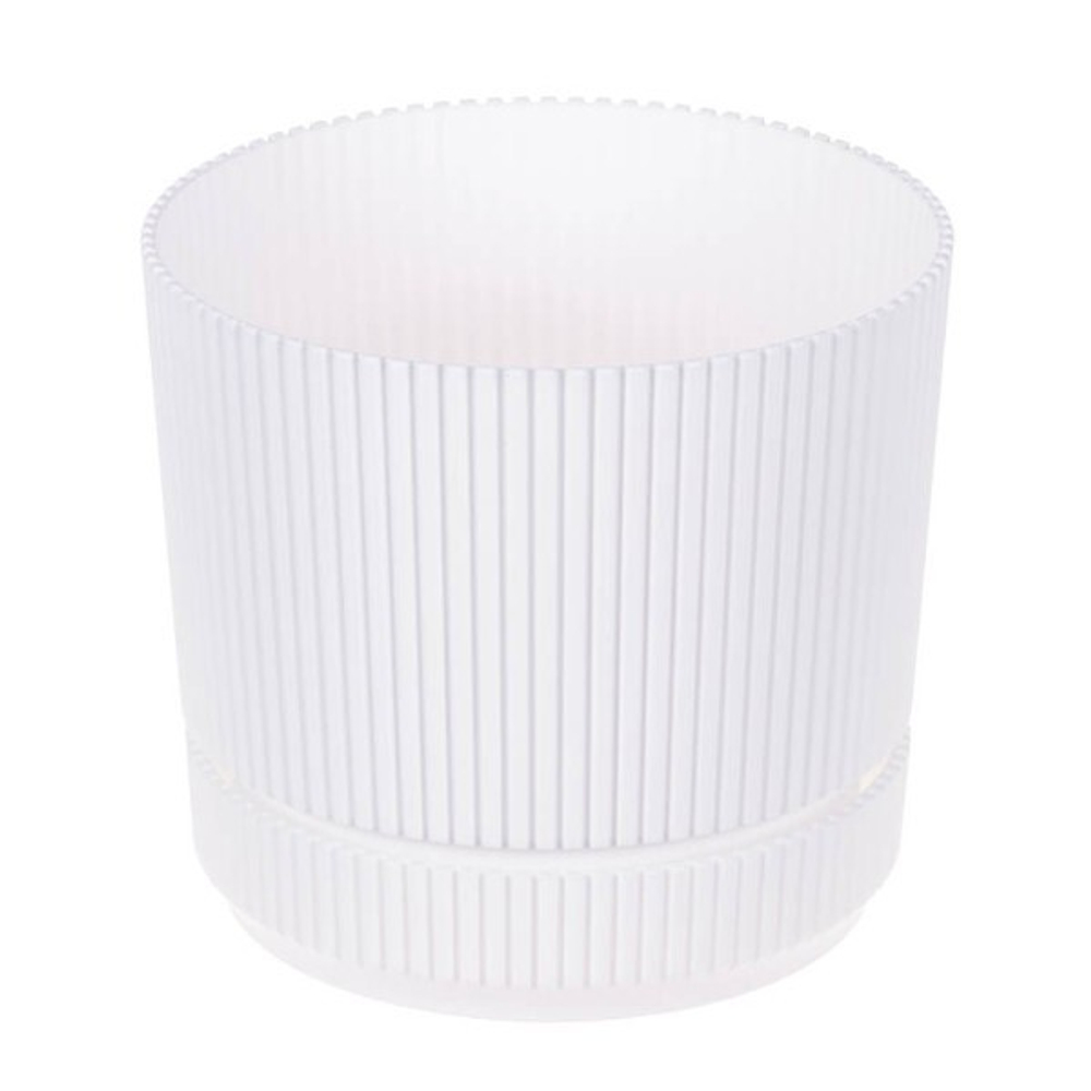 Кашпо СТРИП круглое D=200мм 3,9 л с поддоном М3248