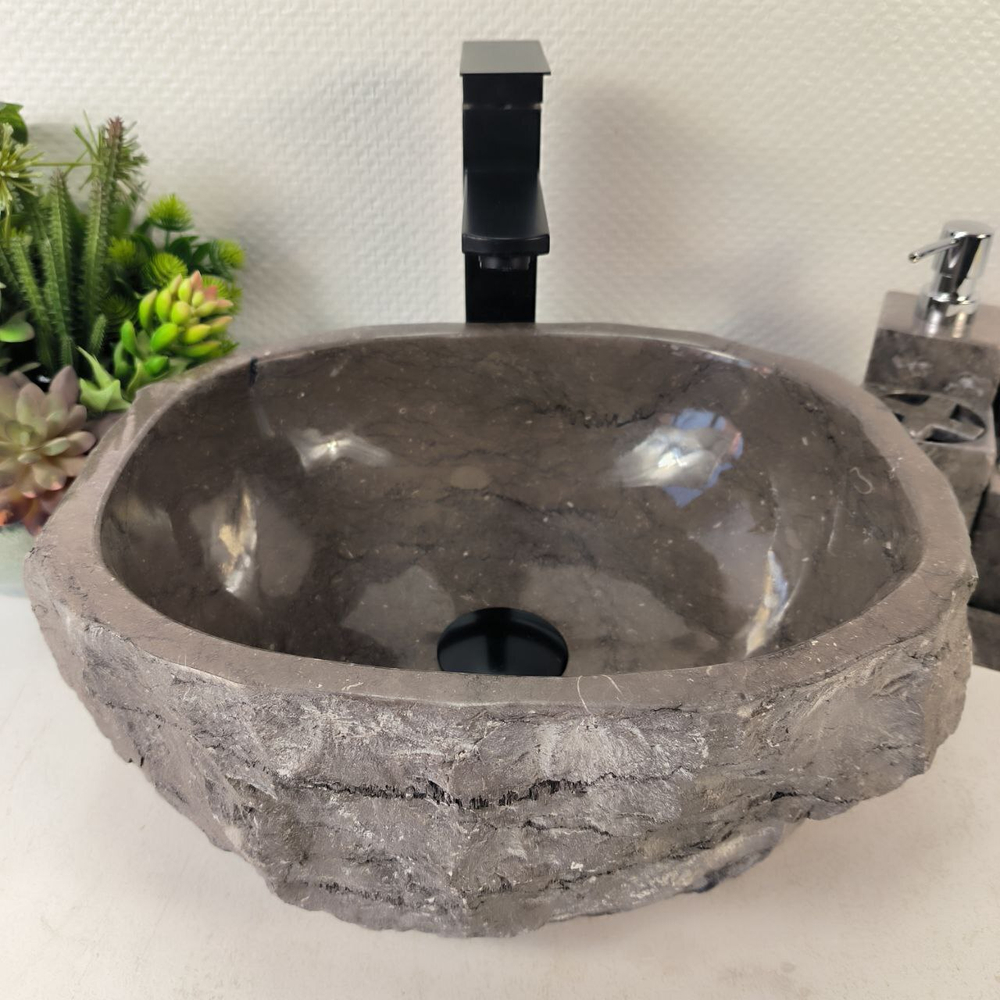 Раковина из мрамора Erozy Grey EM-65323 38*33*15 0882