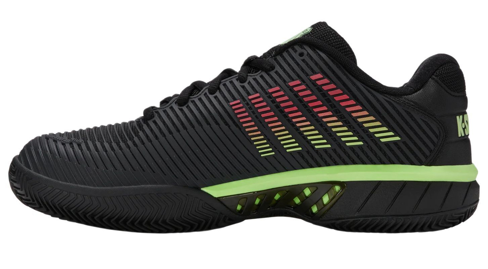 Теннисные кроссовки K-Swiss Hypercourt Express 2 Clay - black/soft neon green/neon lava