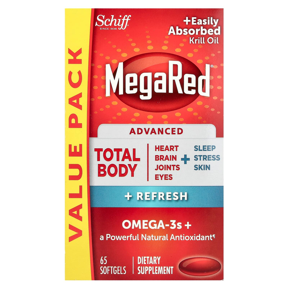 Schiff, MegaRed®, Advanced Total Body + Refresh, 65 мягких таблеток