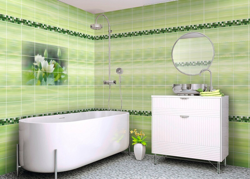 Панель ПВХ фотопечать Мелиса Грин фон 2700х250мм