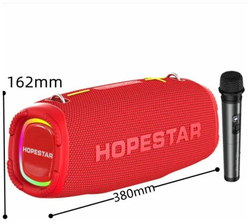 Портативная беспроводная Bluetooth колонка HOPESTAR A6 Max с микрофоном 80Вт/портативная акустика/блютуз колонка (Синяя)