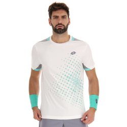 Мужское теннисное поло Lotto Top IV 1 T-Shirt Men - White, Green