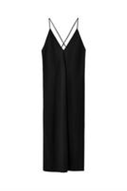 ZARA САНДАЛИИ НА ПЛОСКОЙ ПОДОШВЕ С РЕМЕШКАМИ ИЗ КОЖИ, ЧЕРНЫЙ
