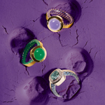 Кольцо с Халцедоном, Эмаль, R0178-20/8