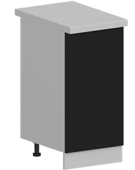 Кухня Модуль ШН 400 Графит / Черный матовый