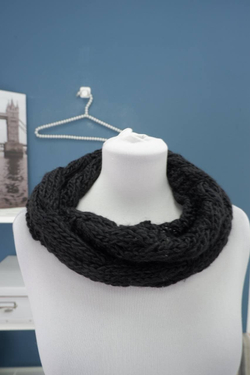 Снуд вязаный черный