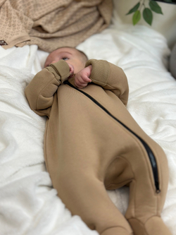 Утеплённый комбинезон-трансформер с начесом Светлый кофе RinaAmari