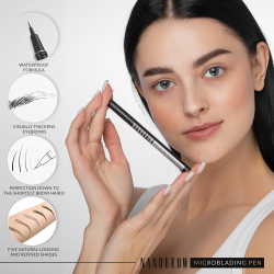 Nanobrow Microblading Pen - Точный водостойкий карандаш для бровей оттенок Dark Brown, 1 ml