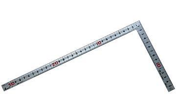 Угольник строительный Shinwa, 300*150мм, фигурный профиль, отсчёт нижней шкалы - от наружнего угла