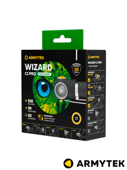 Фонарь Armytek Wizard C1 Pro Magnet USB. Тёплый свет