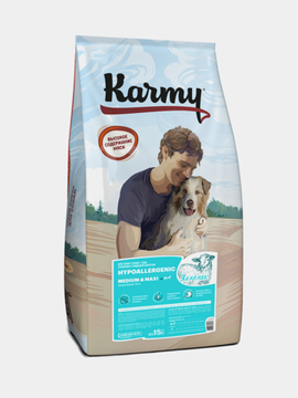 Karmy Гипоаллергенный Медиум и Макси Ягненок Гипоаллергенный корм для собак средних и крупных пород