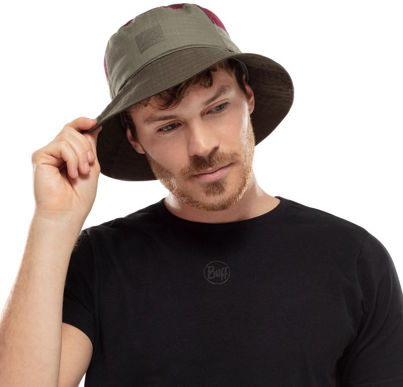 Панама хлопок Buff Sun Bucket Hat Hak Khaki Фото 3