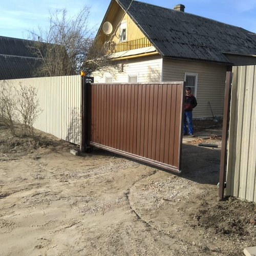 Сдвижные ворота с автоматикой 4/1,65