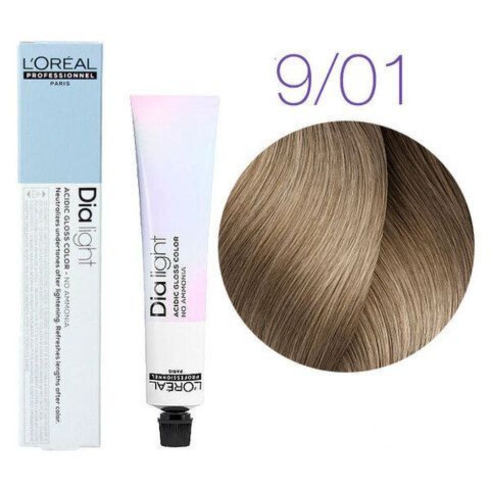 L&#39;Oreal Professionnel Dia Light 9.01 очень светлый блондин натурально-пепельный 50мл