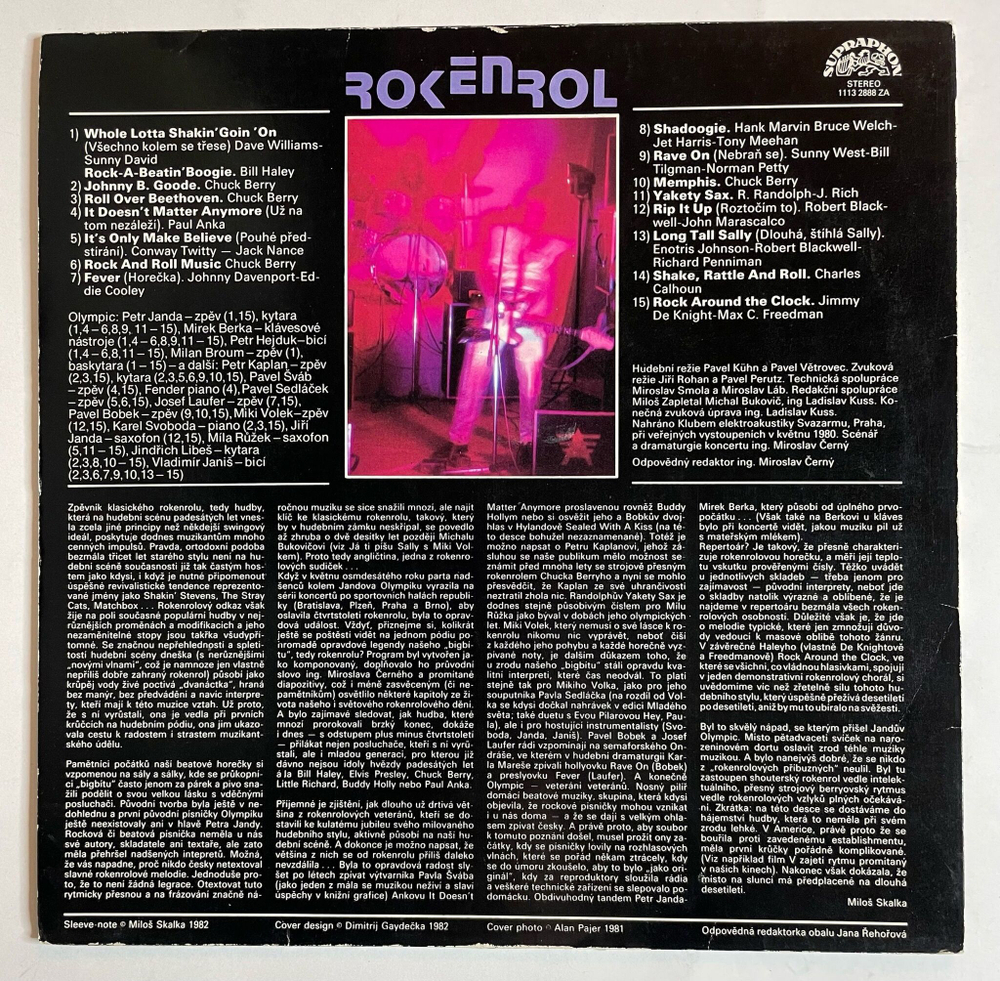 Винтажная виниловая пластинка LP Olympic Rokenrol (Чехословакия 1984)