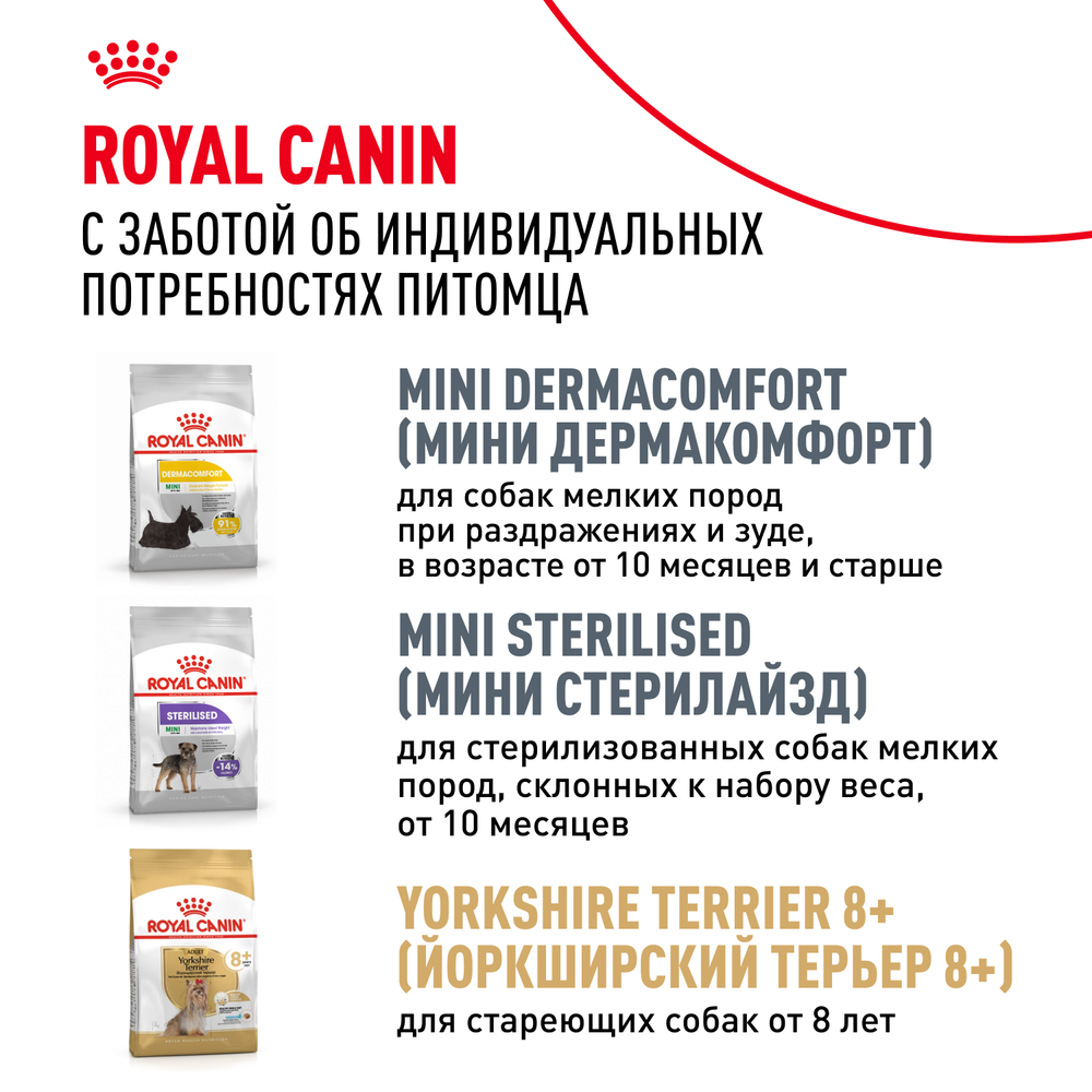 Royal Canin Yorkshire Terrier Adult Йоркширский Терьер Эдалт Корм сухой для взрослых собак породы Йоркширский терьер от 10 месяцев 1,5кг