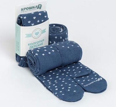 Колготки "Звездочка" для девочек 4471549 68-74р. синий (Крошка Я), 1 шт.