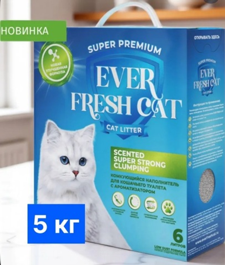 EVER FRESH CAT наполнитель комкующийся с ароматом 6л/5кг