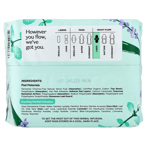 The Honey Pot Company, прокладки с крылышками из 100% органического хлопка, плотные, 20 штук