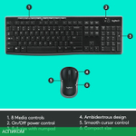 Набор периферии Logitech Wireless Combo MK270 Black (920-003381)