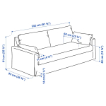 Диван 3-местный - IKEA HYLTARP/ХИЛТАРП ИКЕА, темно-зеленый