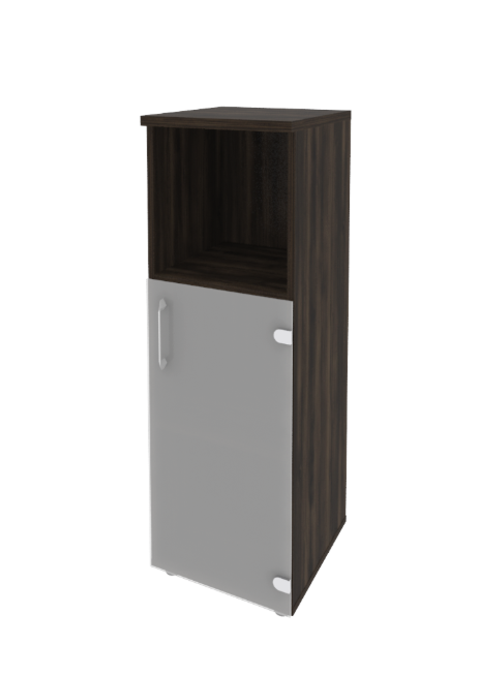 Шкаф средний узкий с нишей и стеклом Onix