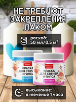 Комбо красок для свечей и гипса (розовая+голубая) 2х18мл