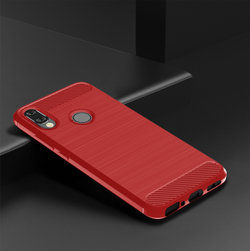 Чехол для Xiaomi Redmi Note 7 (Note 7S, Note 7 Pro) цвет Red (красный), серия Carbon от Caseport