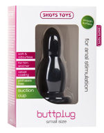 Чёрная анальная пробка Buttplug Small - 9,4 см. (Цвет: черный)