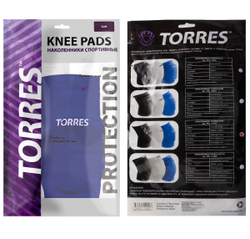 СЦ*Наколенники спортивные TORRES Soft, PRL112222S-03, р.S, нейлон, ЭВА, синий