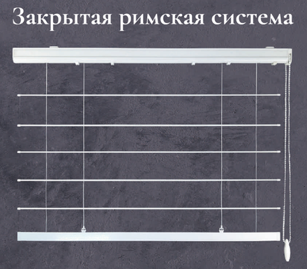 Карниз для римских штор закрытого типа, длина 245 см