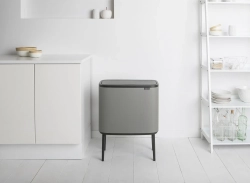 Brabantia Bo Touch 11+23л мусорный контейнер для минерального бетона серый