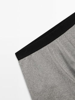 Massimo Dutti Трусы-боксеры с черным поясом, жемчужно-серый