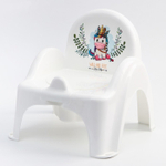Горшок Стульчик  "ДИКИЙ ЗАПАД - ЕДИНОРОГ"  (white/pink-белый/розовый)