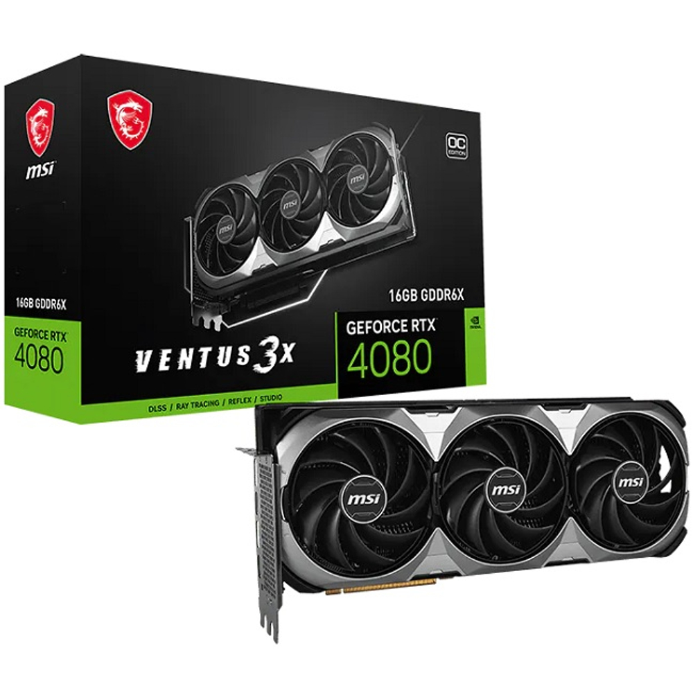 Видеокарта MSI GeForce RTX 4080 VENTUS 3X E OC 16GB (RTX 4080 16GB VENTUS 3X E OC)