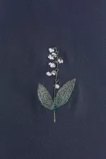 Лонгслив Гербарий Ландыш Серый