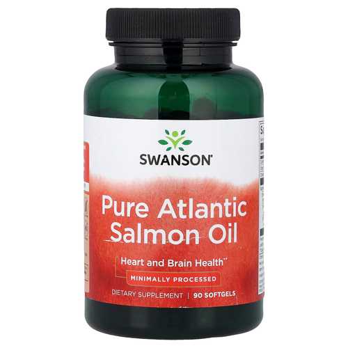 Swanson Vitamins, Чистый жир атлантического лосося, 90 мягких таблеток