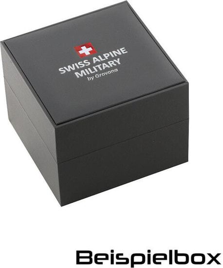 С ремешком Мужские наручные часы с черным силиконовым ремешком Swiss Alpine Military 7040.9856 chronograph 44mm 10ATM