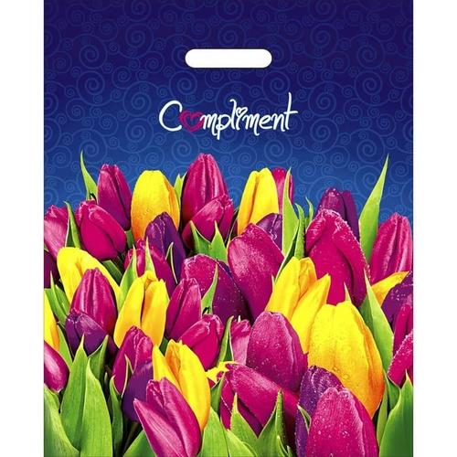 Пакет, 38*47 см, вырубная ручка, полиэтилен, "Комплимент", Интерпак