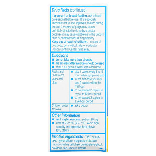 Aleve, Напроксен в таблетках, 220 мг, 24 капсулы