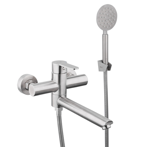 Смеситель для ванны 35k F32801 FRAP круглый пов. излив, сатин, нерж. сталь