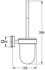 Туалетный ершик Grohe Start Cube стекло / металл (40977DC0)