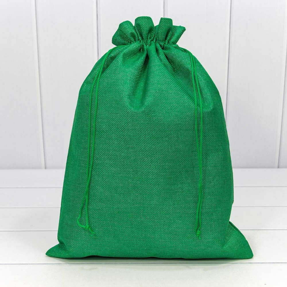 Мешочек 30х40см Лен искусственный (Зеленый)